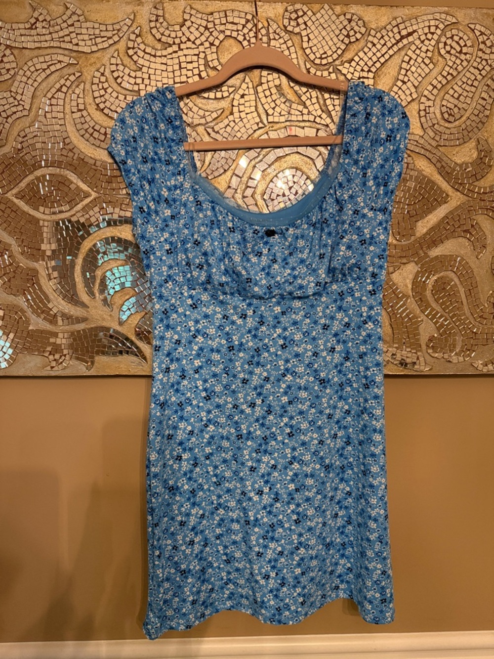 no BOUNDARIES floral Blue Dress